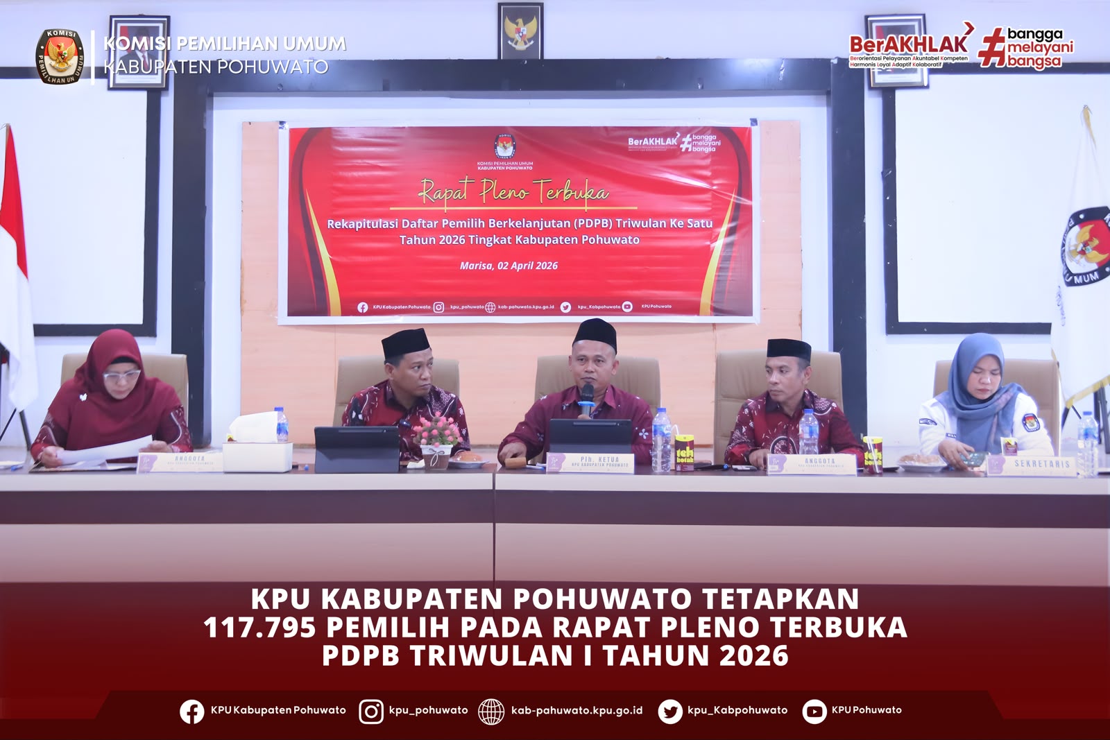 Rapat Pleno Terbuka Rekapitulasi PDPB Triwulan I Tahun 2o26