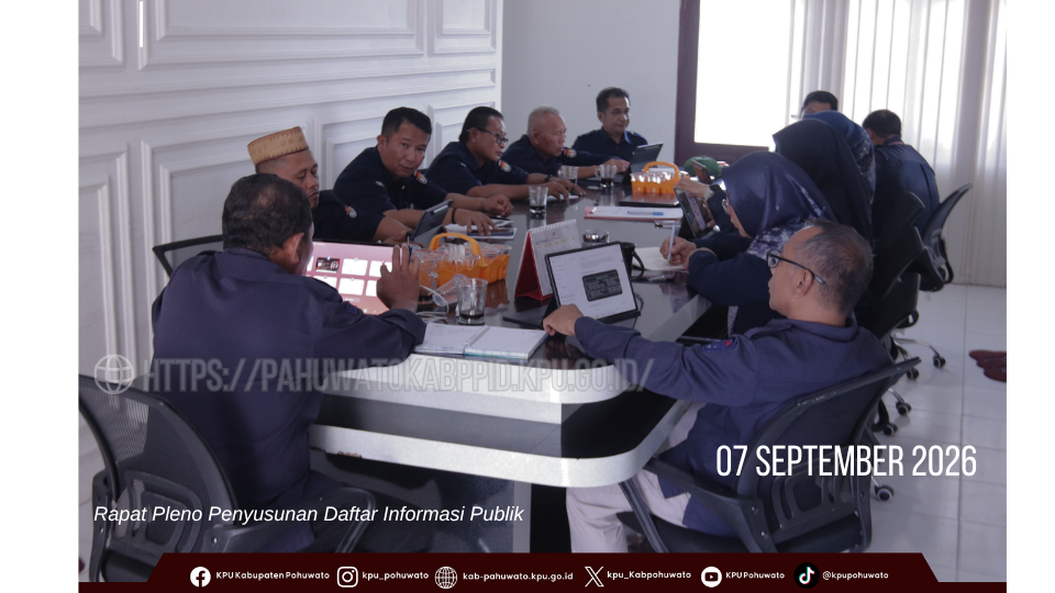 Rapat Pleno Penetapan Daftar Informasi Publik KPU Kabupaten Pohuwato